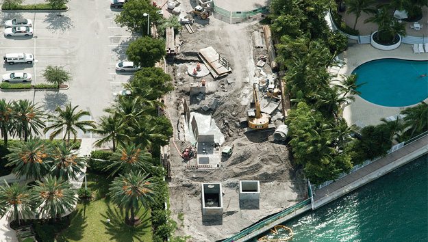 miami beach -pumpstation - roadway construction project for Bergeron Land Development