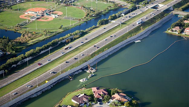 sawgress-expressway-canal-revetment-project - Roadway Construction project for Bergeron Land Development