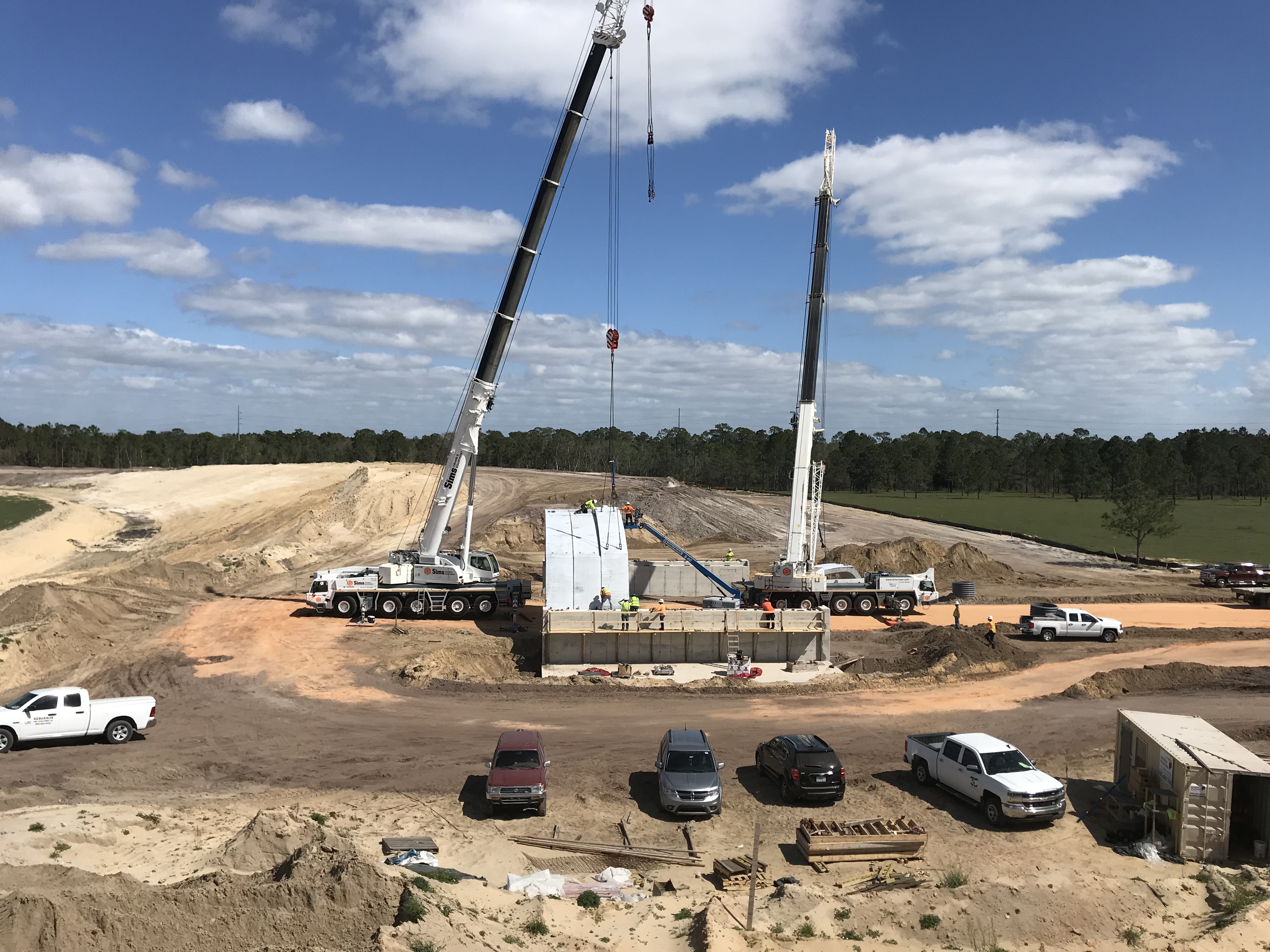 Bergeron Land Development's site development and roadway construction team at work constructing the SunTrax Test Facility.