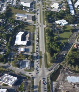 Area of SR 45 in Sarasota County, Florida being improved by roadway construction company Bergeron Land Development.