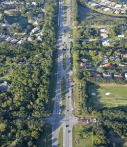 Area of SR 45 in Sarasota County, Florida being improved by roadway construction company Bergeron Land Development.